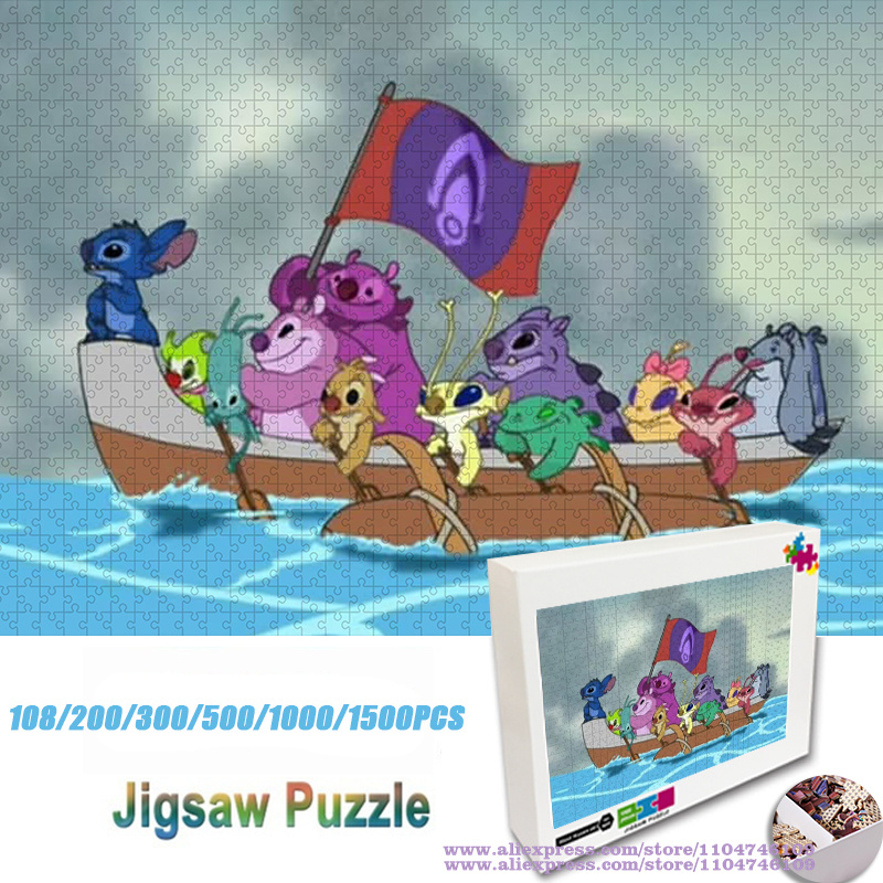 Wooden Puzzle Kids - Anime Lilo & Stitch Puzzle Jigsaw