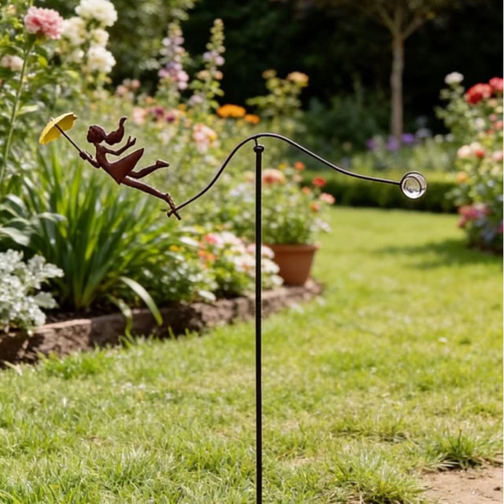 Kite Wind Outdoor - Decorative Flying Girl Balancing Kite Metal