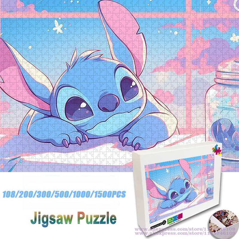 Wooden Puzzle Kids - Cute Characters Lilo & Stitch Puzzle