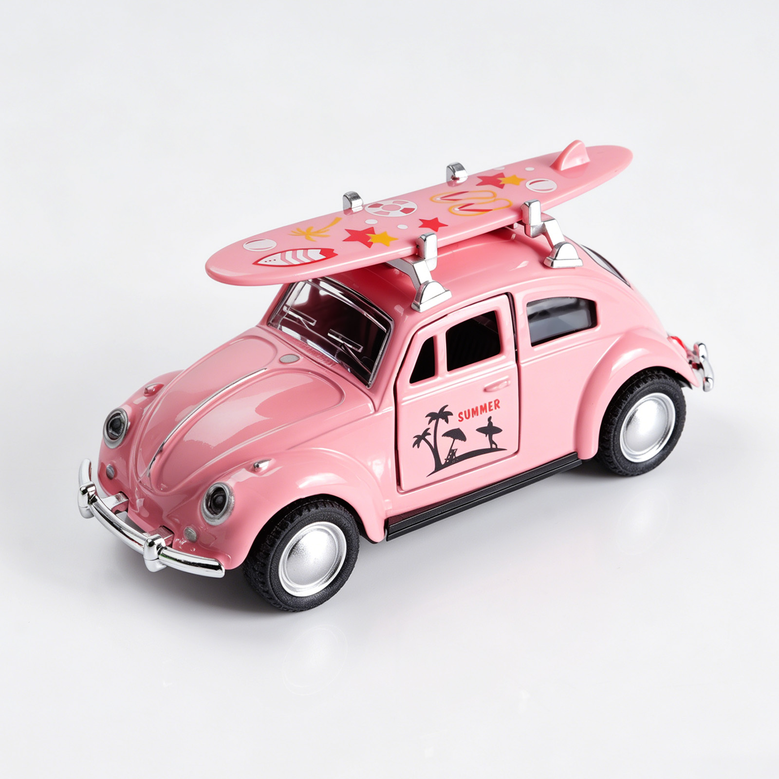 Kids Y Toys - 1:36 Pink Volkswagen Beetle Diecast Car