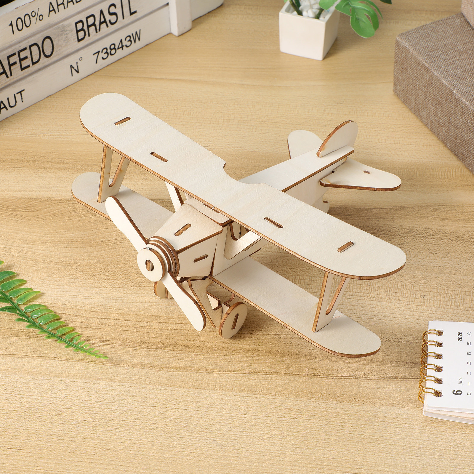 Wooden Puzzle Kids - DIY Wooden 3D Airplane Assembly Kit