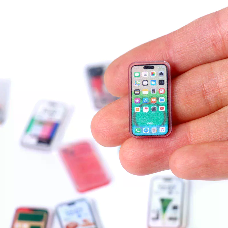 Kids Toys Smartphone - 5Pcs 1:12 Dollhouse Miniature Mobile Phone