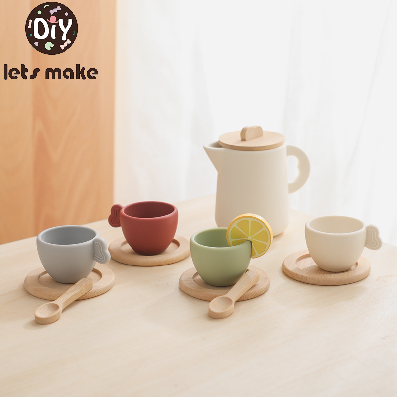 Kids Toys Kitchen Set - 1Set Children Montessori Toy Teapot and