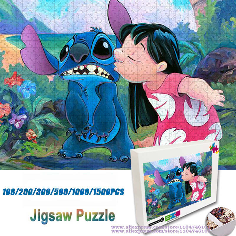 Wooden Puzzle Kids - Disney Anime Lilo & Stitch Puzzle