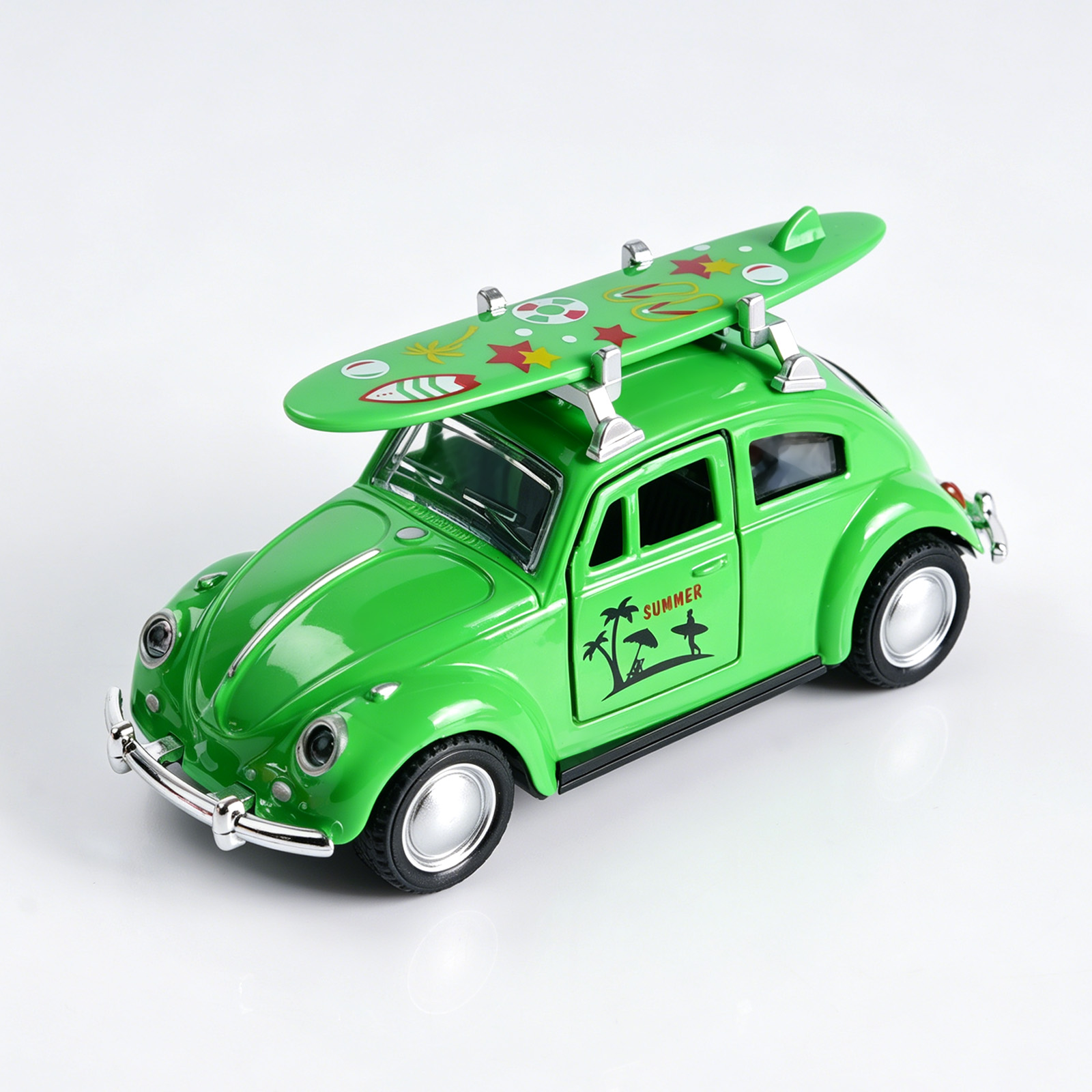 Kids Y Toys - Retro Green Beetle Diecast Car, 1:36