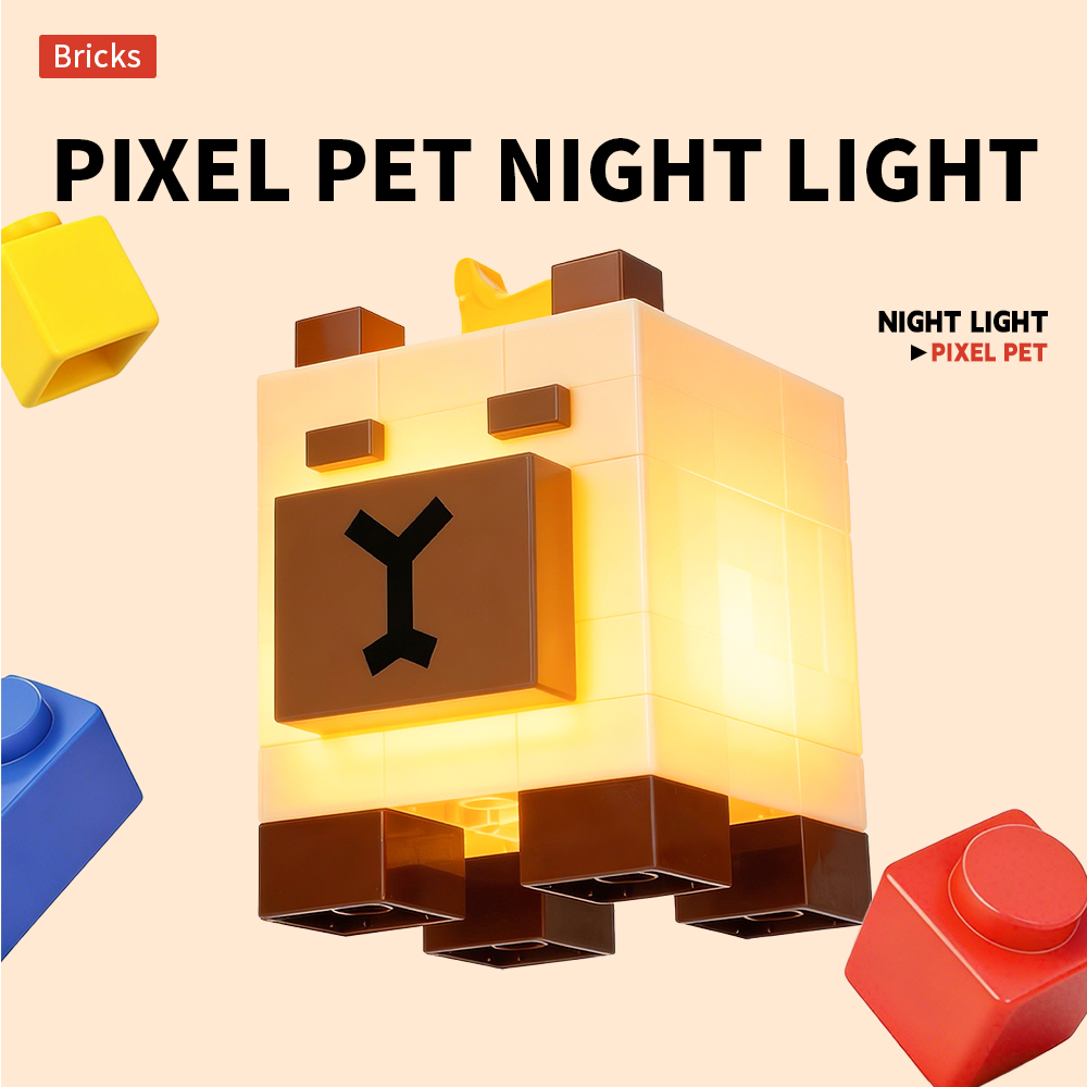 Kids Toys Bd - Capybara Pixel Pet Night Light Building