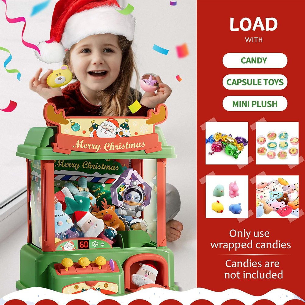 Christmas Claw Machine For Kid – обзор и цена Kids Toys Vending Machine