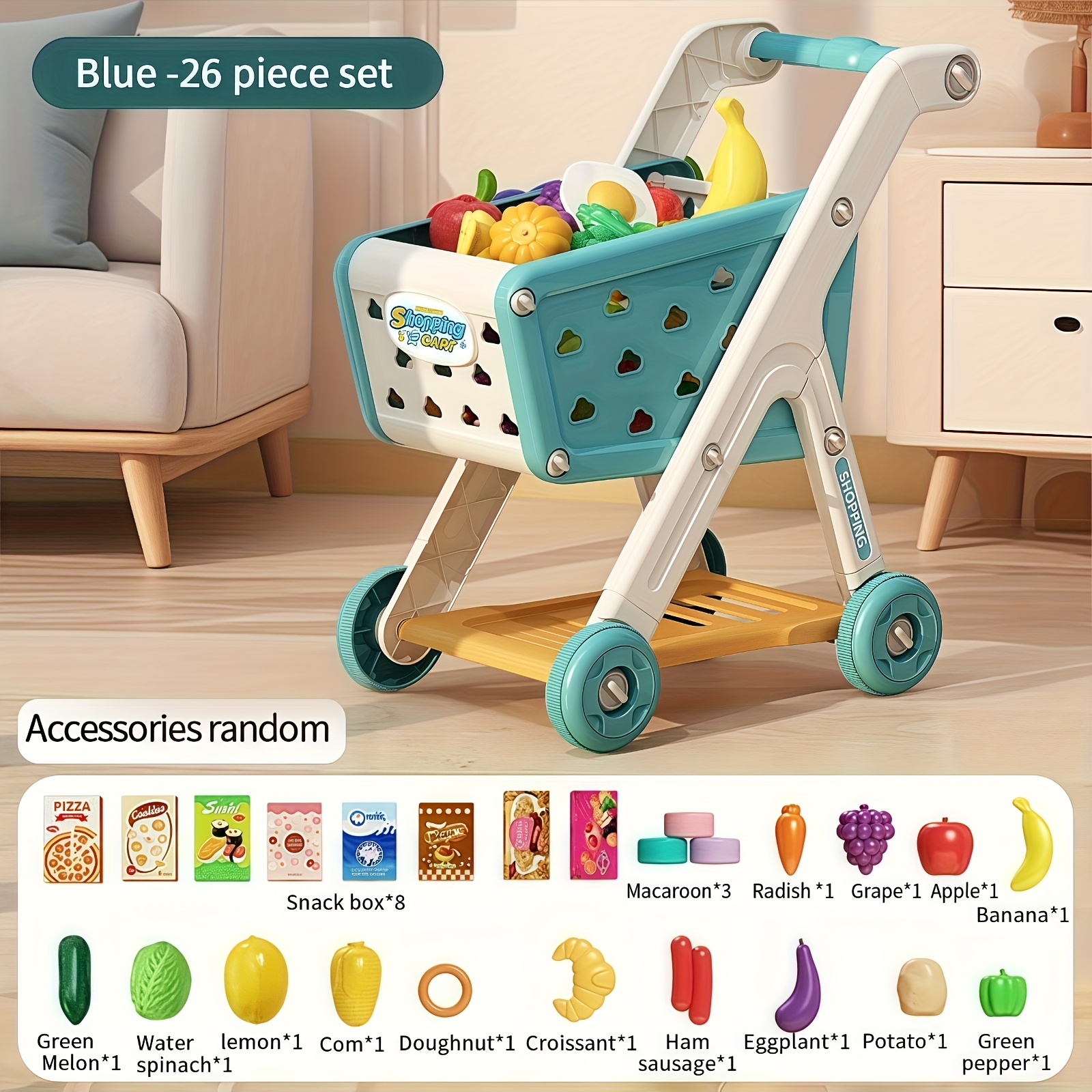 Kids Simulation Shopping Cart  – обзор и цена Kids Toys Kitchen Set