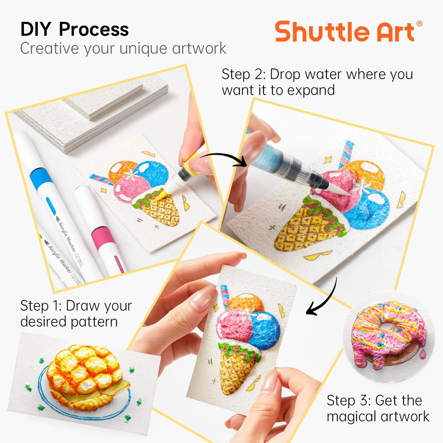 3D Puffy Foam Texture Painting – обзор и цена Kids Toys Drawing