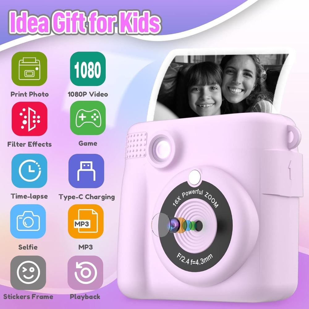 Instant Print Camera for Kids, – обзор и цена Kids Toys Videos
