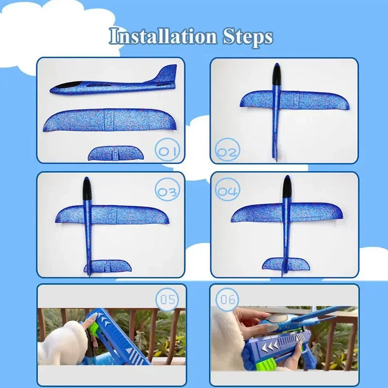 Kids 24/34cm Foam Plane Toy Gu – обзор и цена Catapult Launcher Toy