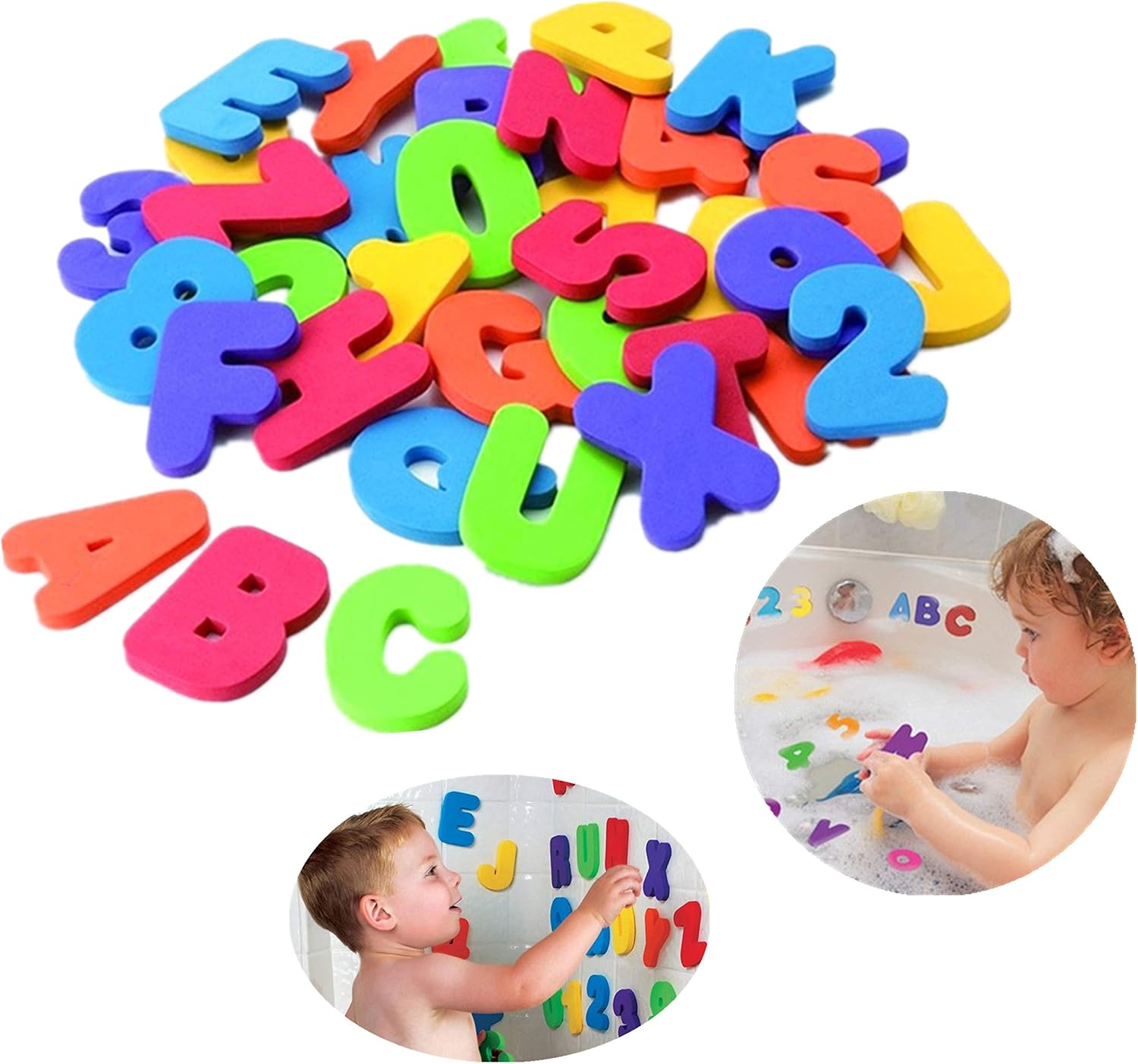 BAIVYLE Baby Bath Toys Foam Al – обзор и цена Bath Letter Number Foam