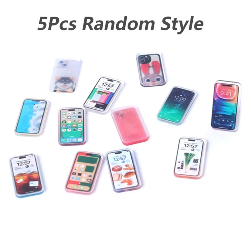 5Pcs 1:12 Dollhouse Miniature  – обзор и цена Kids Toys Smartphone
