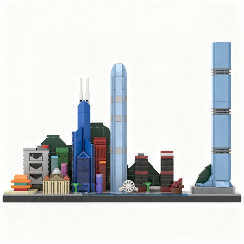 667pcs MOC Hong Kong Skyline A – обзор и цена Kids Toys Hong Kong