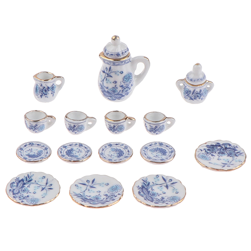 15Pcs 1:12 Miniature Porcelain – обзор и цена Kids Toys Kitchen Set