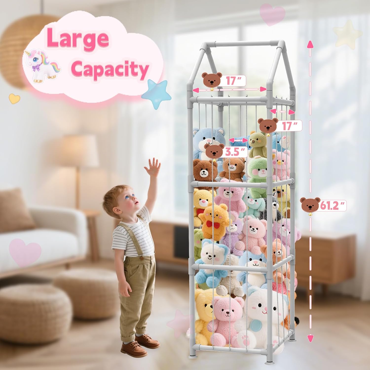 Stuffed Animal Storage with Su – обзор и цена Kids & Toys Expo Saudi Arabia