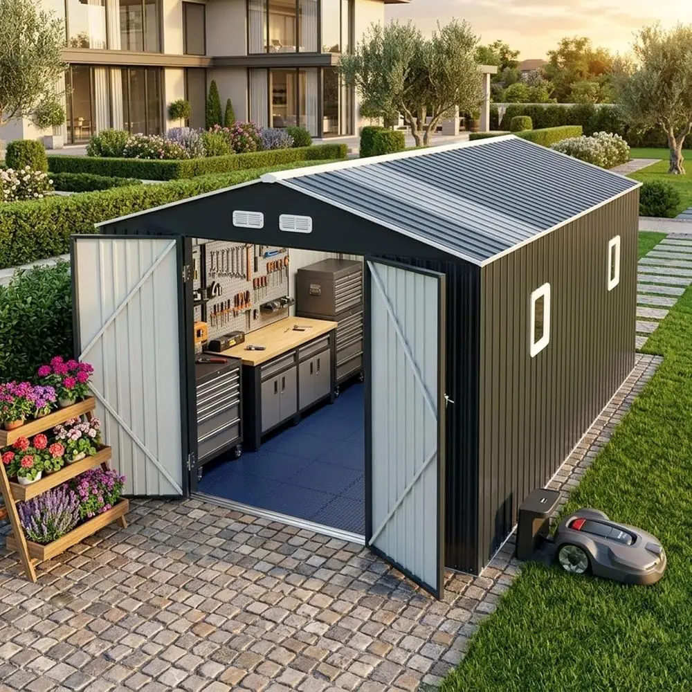 10x12 T Metal Shed with loor K – обзор и цена Kite Wind Outdoor