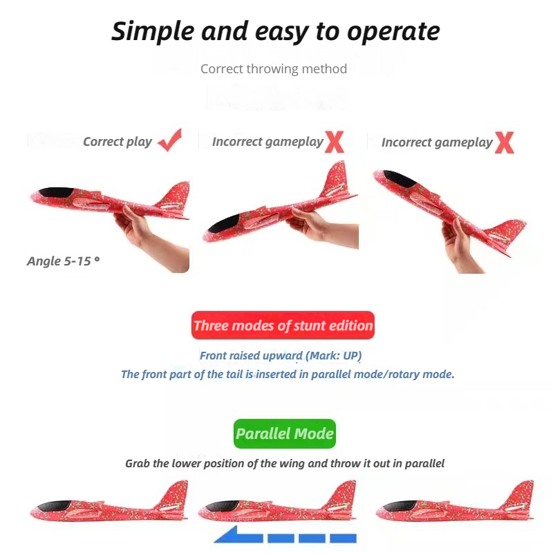 48cm Large Foam Airplane Child – обзор и цена Kids Toys Supplier