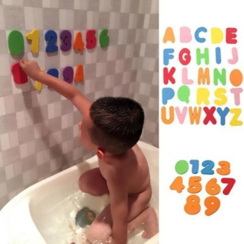 Floating Bath Toys for 1-3 Yea – обзор и цена Bath Letter Number Foam