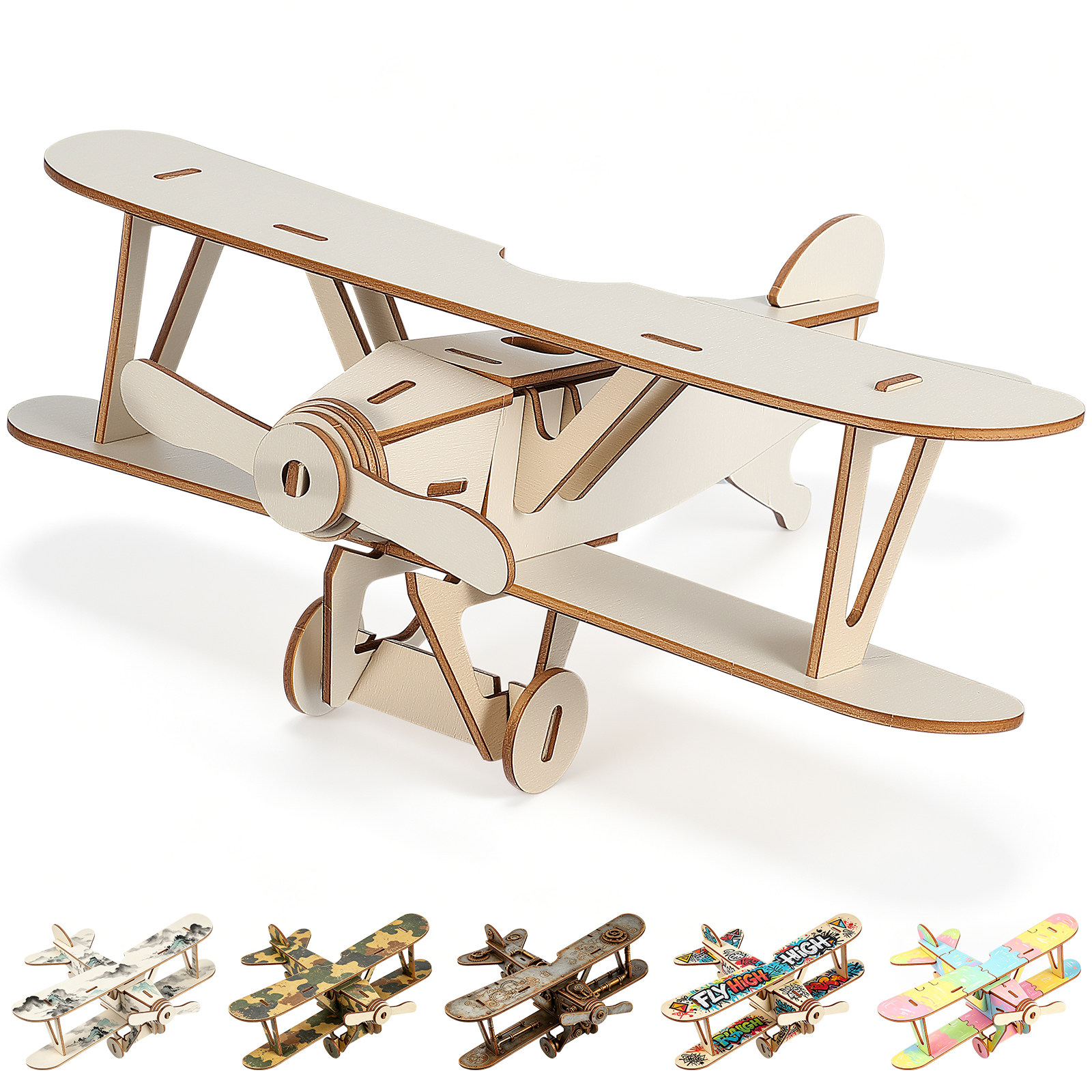 DIY Wooden 3D Airplane Assembl – обзор и цена Wooden Puzzle Kids