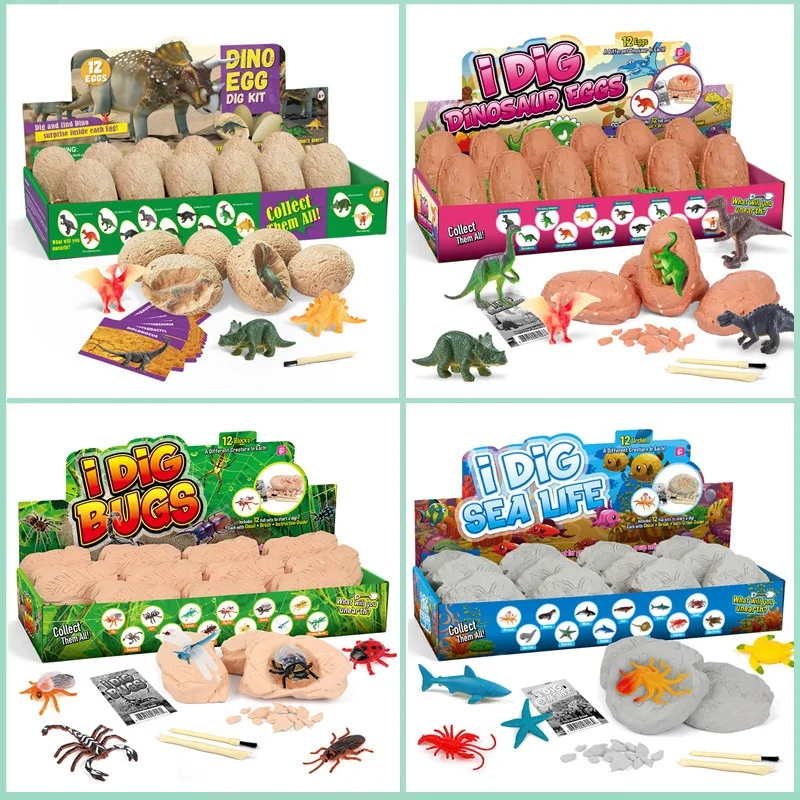 12PCS Archeological Dinosaur E – обзор и цена Kids Toys Videos