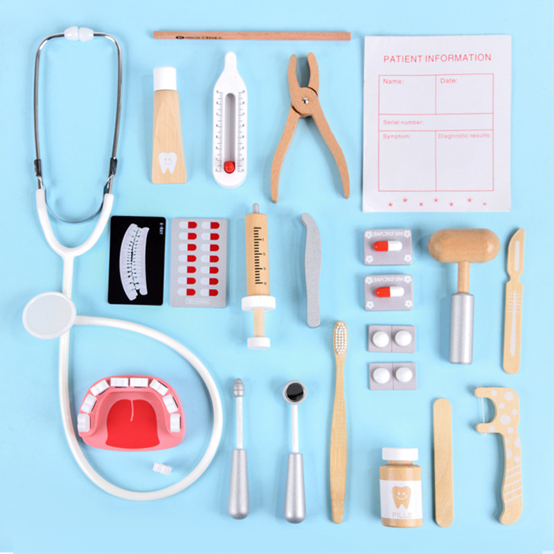 Wooden Pretend Play Doctor Edu – обзор и цена Kids Toys Doctor Set