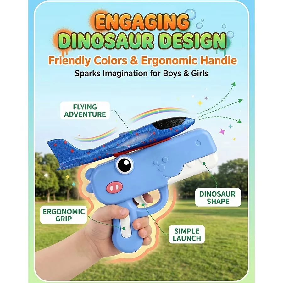 Dinosaur Foam Airplane Launche – обзор и цена Catapult Launcher Toy