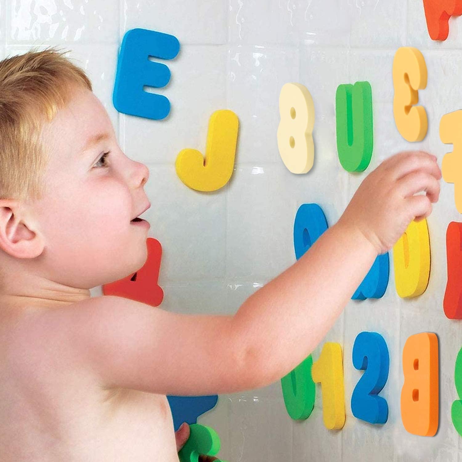 Bath Toys Organizer with 36 So – обзор и цена Bath Letter Number Foam