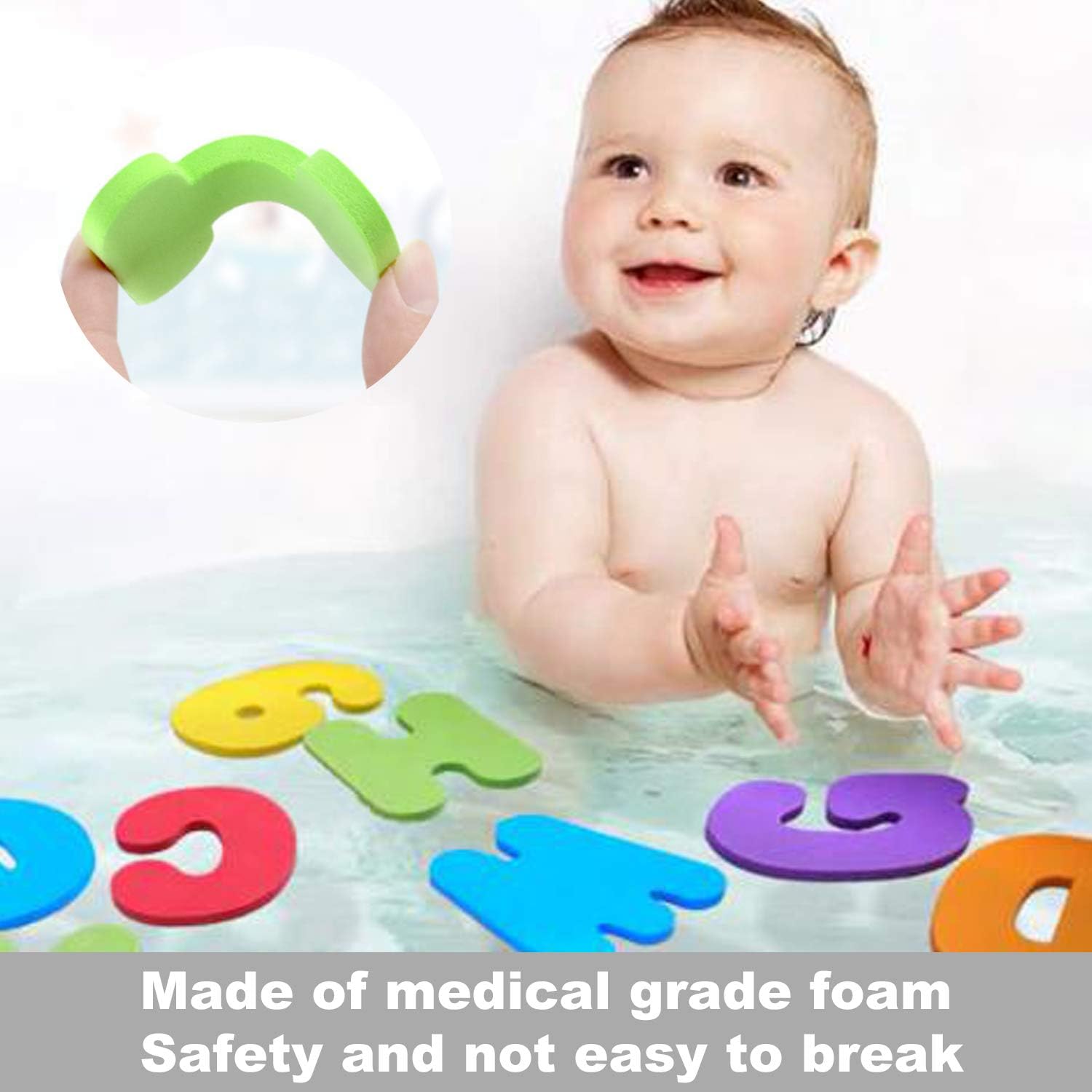 Bath Toys Organizer with 36 So – обзор и цена Bath Letter Number Foam