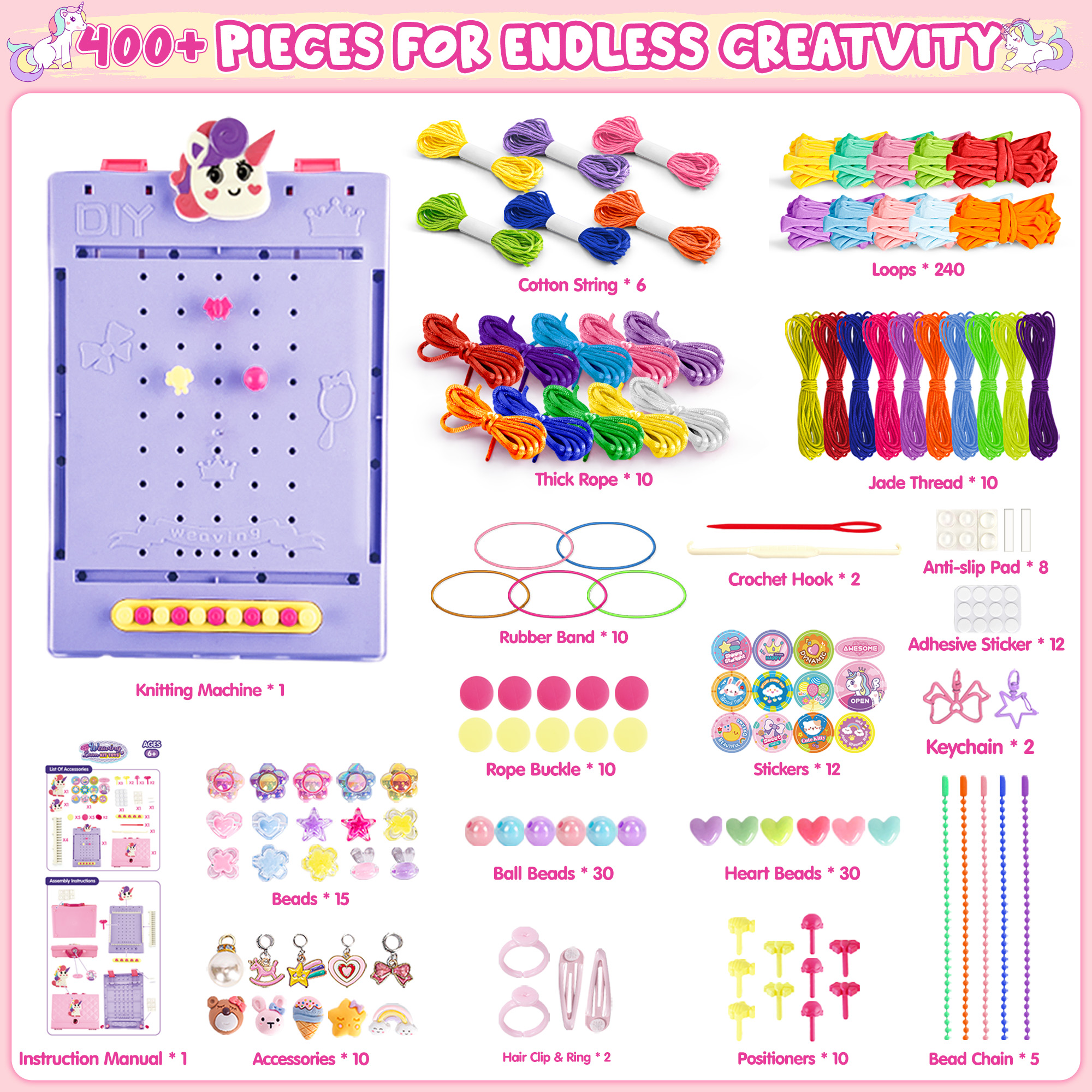 2 in 1 400 Pcs Friendship Brac – обзор и цена Kids Toys 2 Year Old