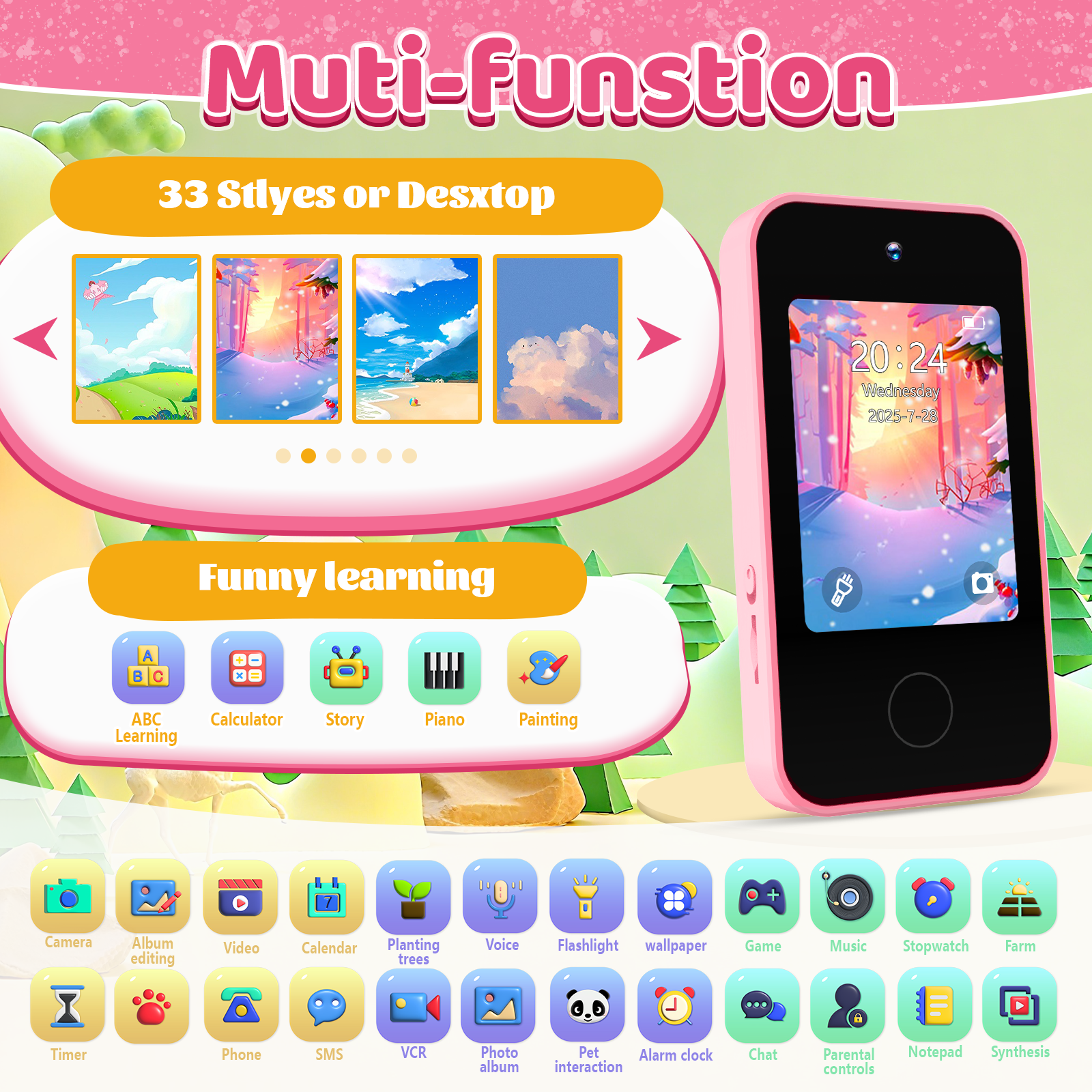 Unicorn Kids Smart Phone Camer – обзор и цена Kids Toys Smartphone