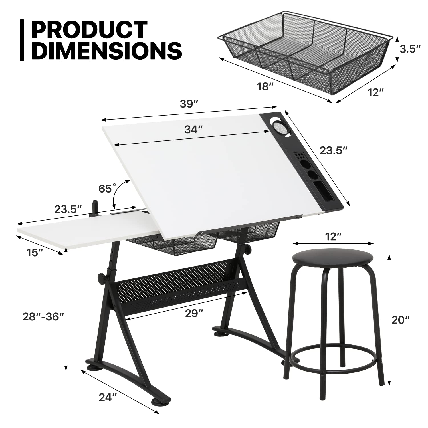 Adjustable Drafting Desk with  – обзор и цена Kids & Toys Expo Saudi Arabia