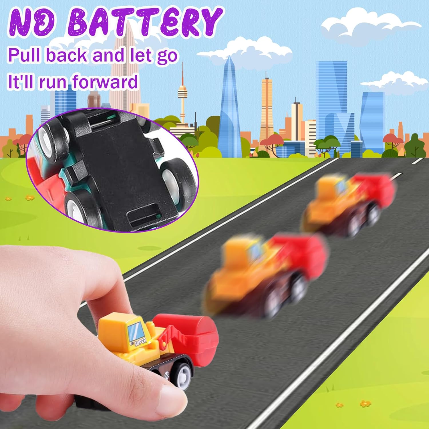 12pcs Pull Back Cars Truck Veh – обзор и цена Kids Y Toys