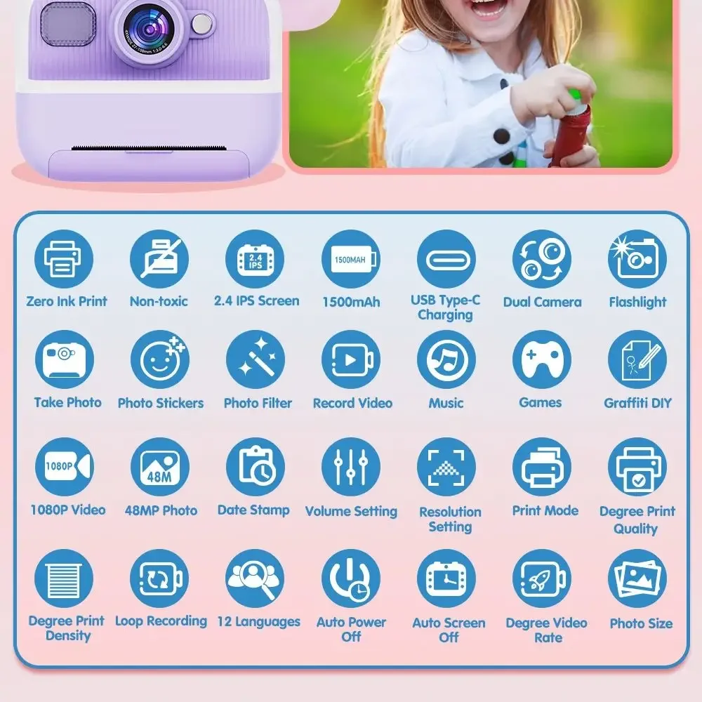 Kids Mini Instant Print Camera – обзор и цена Kids Toys Videos
