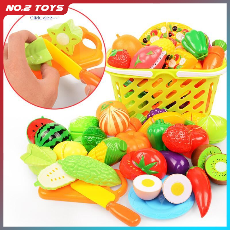 Cutting Play Food Set For Kids – обзор и цена Kids Toys Kitchen Set