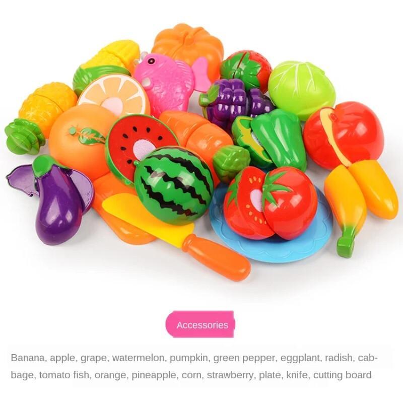 Cutting Play Food Set For Kids – обзор и цена Kids Toys Kitchen Set