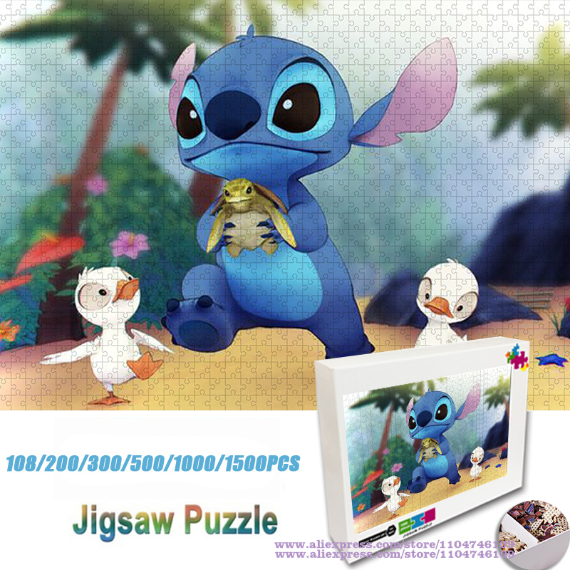 Anime Lilo & Stitch Puzzle Jig – обзор и цена Wooden Puzzle Kids
