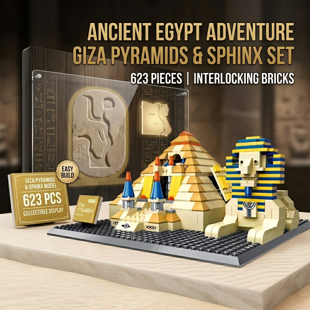 623pcs Egypt Pyramid Building  – обзор и цена Kids Toys Egypt
